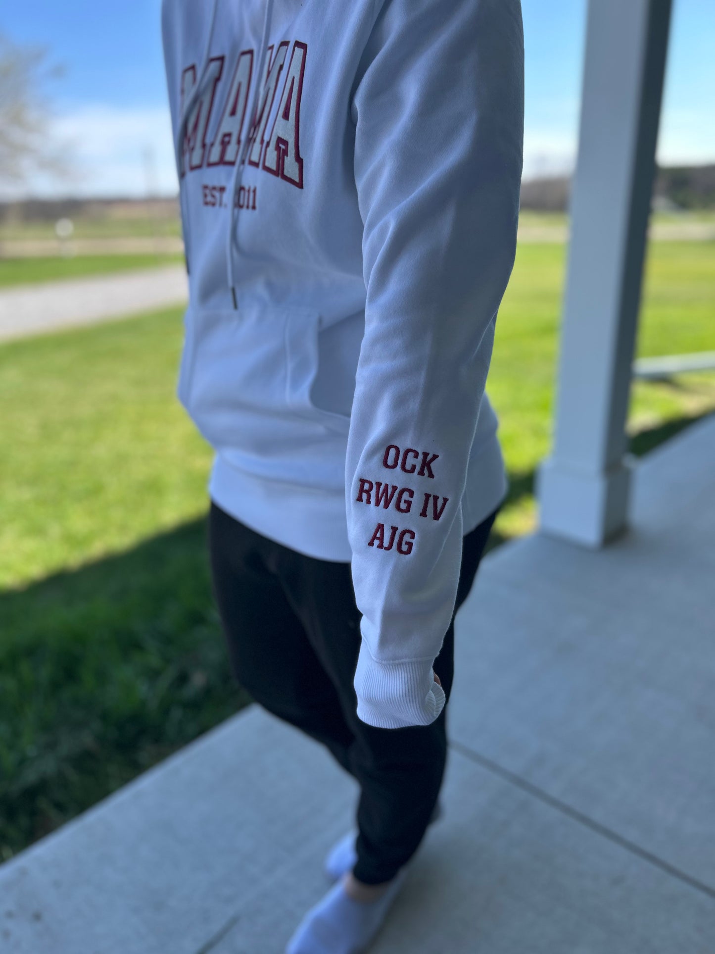 Embroidered MAMA EST. - Hooded Sweatshirt