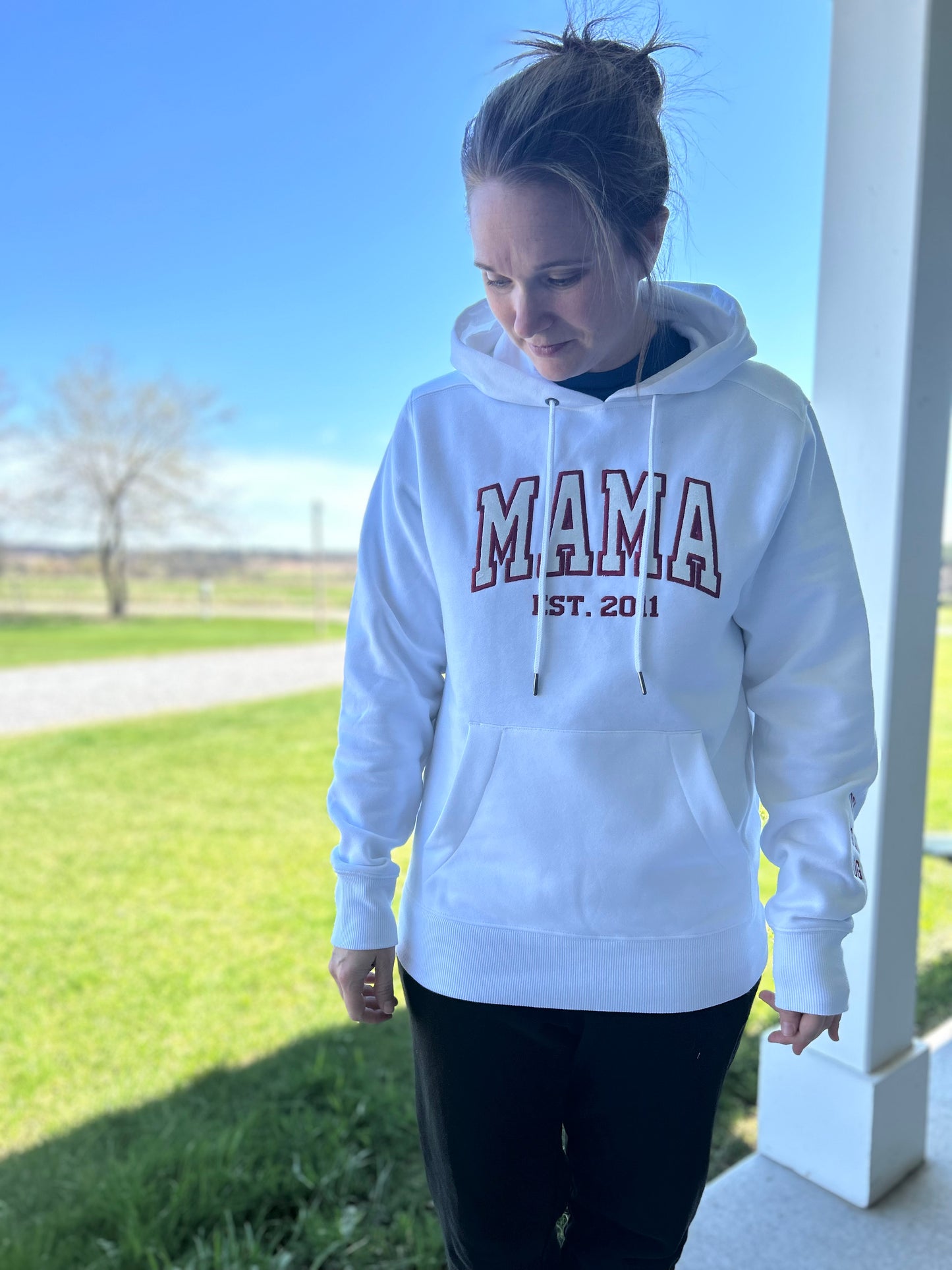 Embroidered MAMA EST. - Hooded Sweatshirt